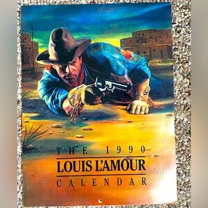 1990 Louis L'Amour Calendar Western Art Cowboy Prints